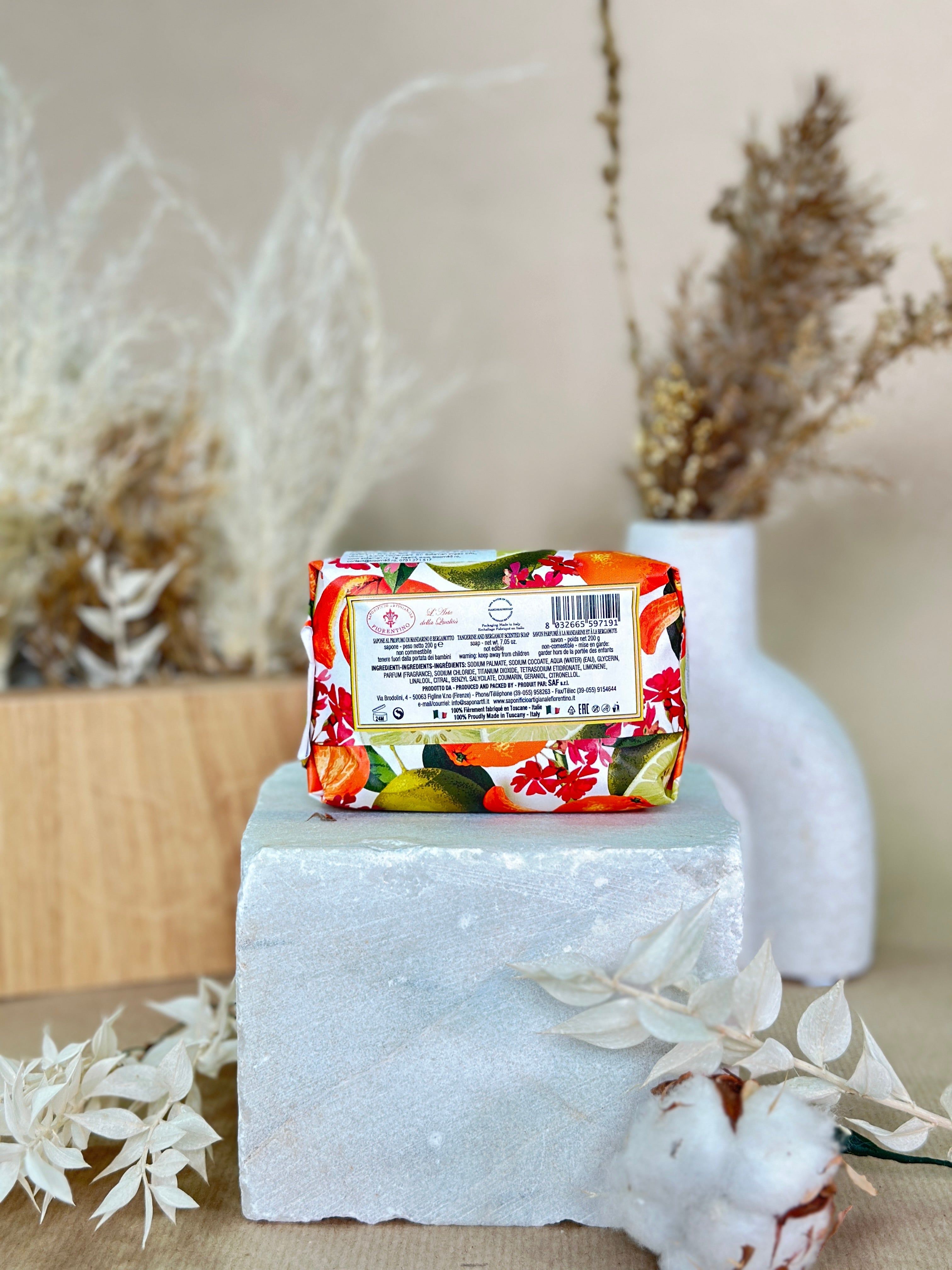 Săpun Natural Fiorentino Mandarină și Bergamotă-Handmade