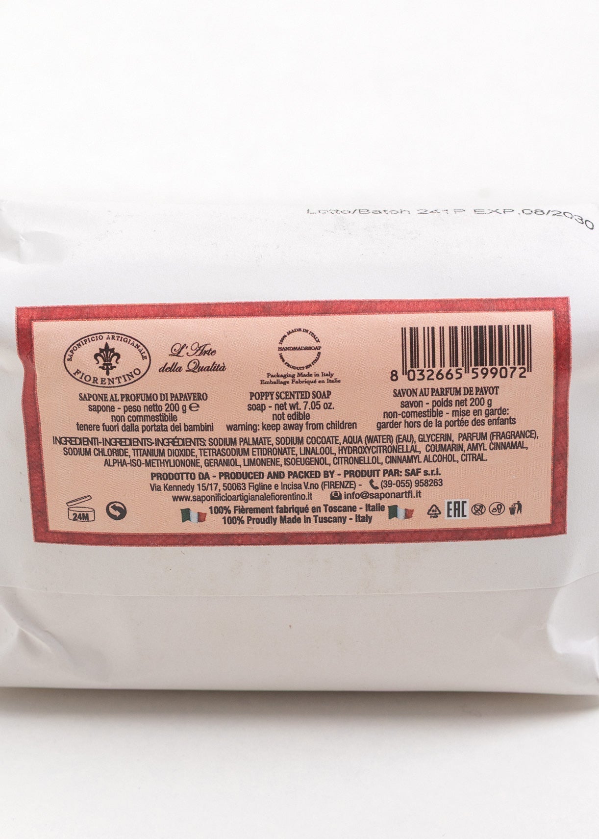 Săpun Natural Fiorentino Mac Handmade