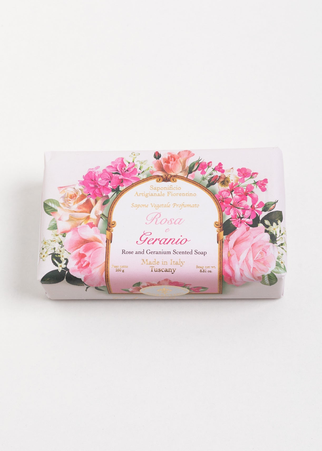 Săpun Natural Fiorentino Trandafir și Gerarium Handmade